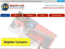 Tablet Screenshot of healthylifesportscamp.com